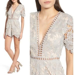 NWT ASTR AP7005 Light Grey Romper